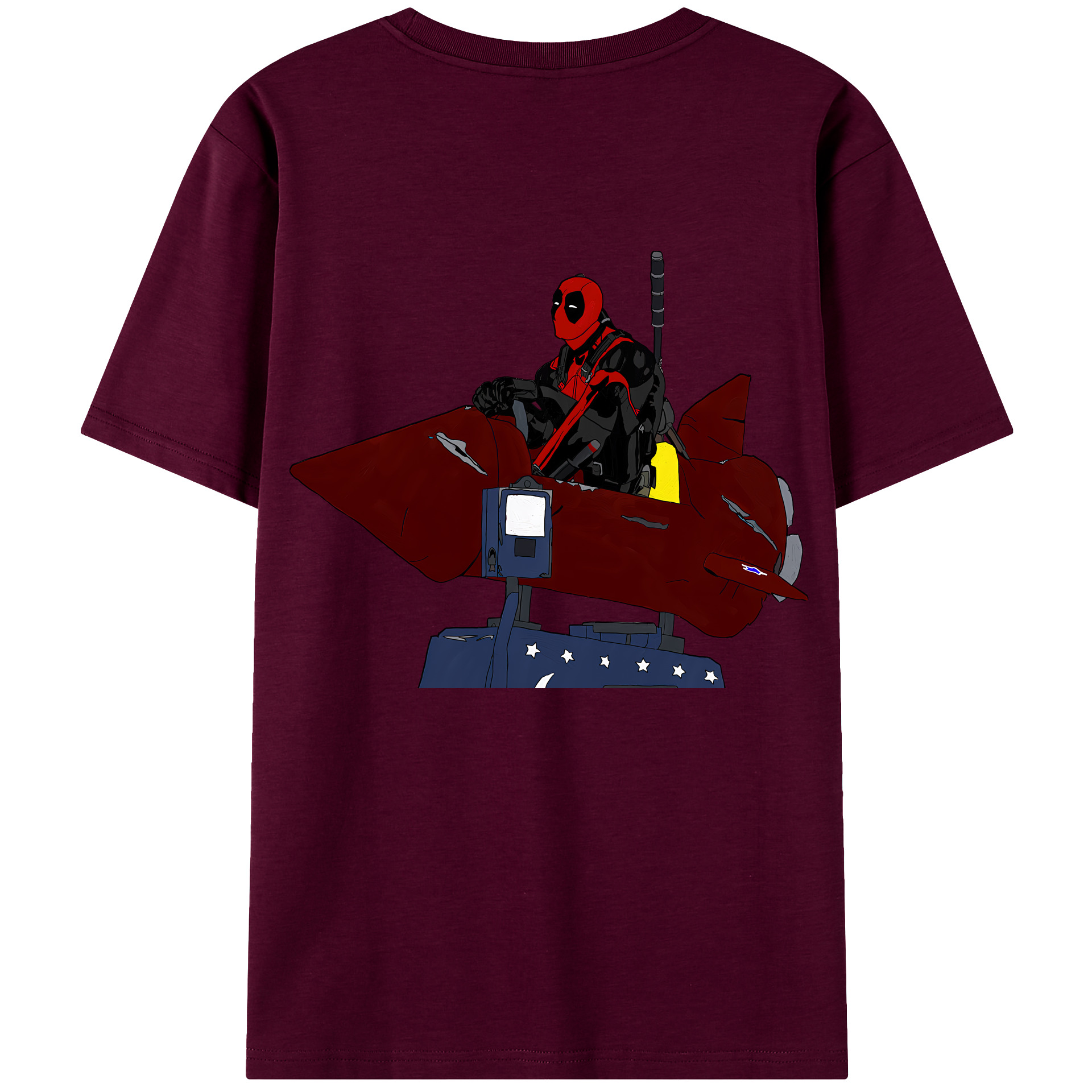 （画像用） Deadpool デッドプール レディース半袖Tシャツ(バックプリント)